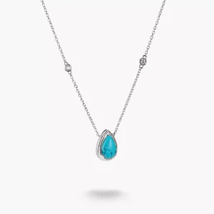 Thomas Sabo Elyndra - Halsband med Dropformad sten, silver