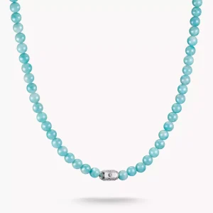 Thomas Sabo Elyndra - Halsband Beads Amazonit, silver