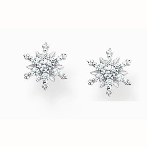 Thomas Sabo - Örhängen Snöflinga, silver. 1 par