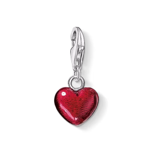 Thomas Sabo Charm - Rött Hjärta, silver