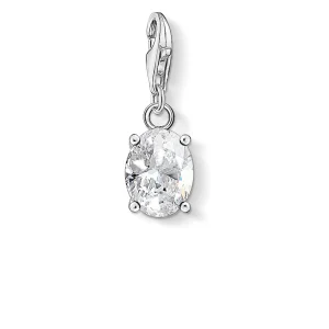 Thomas Sabo Charm - Vit sten oval, silver. Sista exen