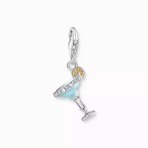 Thomas Sabo Charm - Blue Cocktail Glas silver. 1 ex