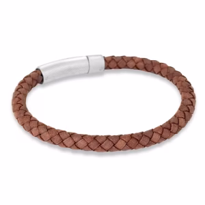 By Billgren - Loui | Läderarmband. Brunt/Stål