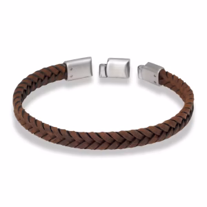 By Billgren - Lloyd | Läderarmband. Brunt/Stål