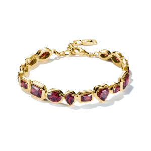 Thomas Sabo Elyndra - Armband med röda stenar 18k guldplätering