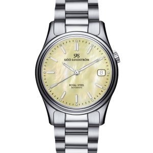 Sjöö Sandström Royal Steel Classic 36 mm. Pärlemo tavla. Nyhet!