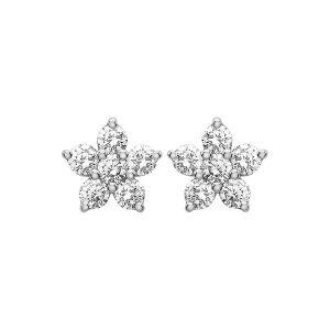 Diamant örhänge Blomma.18 k vitguld. 0,42 ct. Nyhet!
