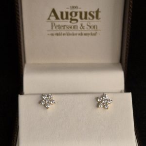 Diamant örhänge Blomma.18 k. 0,67 ct. Nyhet!