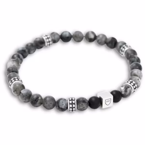Nobel By Billgren - Silver/Beadsarmband | Jaspis/Onyx