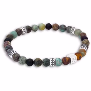 Nobel By Billgren - Silver/Beadsarmband | Galaxy Stone/Tigeröga