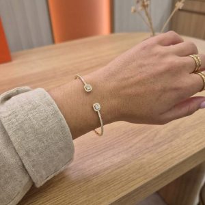 Diamant armband 18 k - Smaragdslipade diamanter och sidstenar. 0,70 ct. Nyhet!