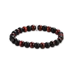 Thomas Sabo - REA Armband obsidian och rött tigeröga 9 mm