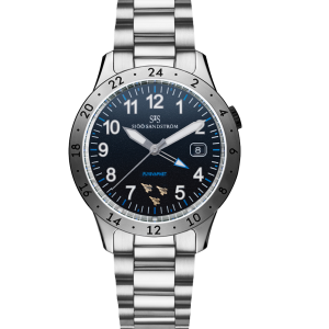 Sjöö Sandström Annual Edition 2026, en Royal Steel Worldtimer Limiterad 86 st. Kommer i september