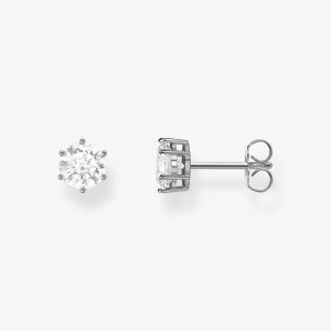 Thomas Sabo Örhängen vit sten - Silver. 6 mm