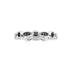 Thomas Sabo Ring  Silver Black Cubic Zirconia Stl 56