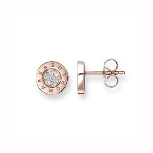 Thomas Sabo Stiftörhängen med vita stenar rosé. 1 par