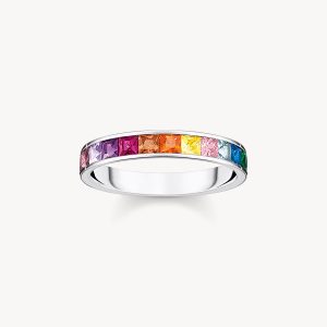 Thomas Sabo Ring med CZ Multi färg - Stl 52  1 ex