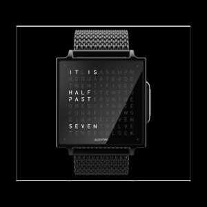 Qlocktwo W - Brings the time display in words to your wrist. Nyhet!
