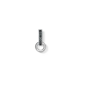 Thomas Sabo Halsband - Carrier/berlockhållare silver med svarta stenar