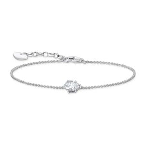Thomas Sabo - Armband Dropformad vit sten, silver. 1 ex