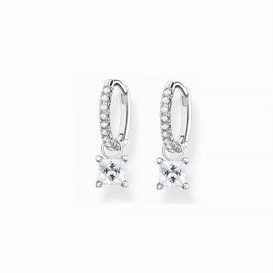 Thomas Sabo- Örhängen med vit sten. Creol silver. 1 par