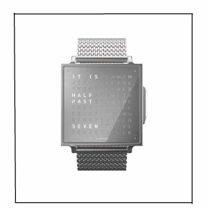 Qlocktwo W - Brings the time display in words to your wrist. Nyhet!