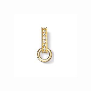 Thomas Sabo Halsband - Carrier/berlockhållare med stenar. Guldplätering