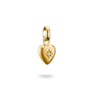 Thomas Sabo Charm - Hängsmycke Hjärta med stjärna. Connect guldpläterad.