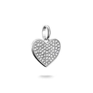 Thomas Sabo Charm - Hängsmycke Pavé-hjärta Connect silver