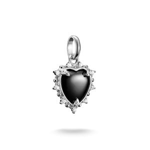 Thomas Sabo Charm - Hängsmycke Vintage-hjärta svart Connect silver