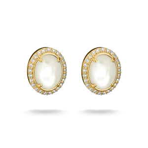 Thomas Sabo - Stiftörhängen pärlemor med vit zirkonia