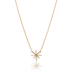 Carolina Gynning – Snowflake halsband. Guldpläterad, 1 ex