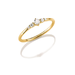 Thomas Sabo - Ring med vit zirkonia, 18k guldpläterad