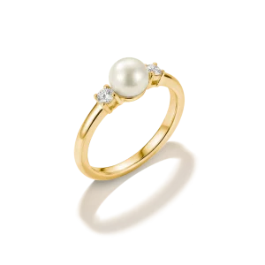 Thomas Sabo - Ring pärla med vit zirkonia Premiumlegering, 18k guldpläterad