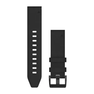 QuickFit® 22 mm klockarmband äkta läder – svart. Till Fenix 8/9